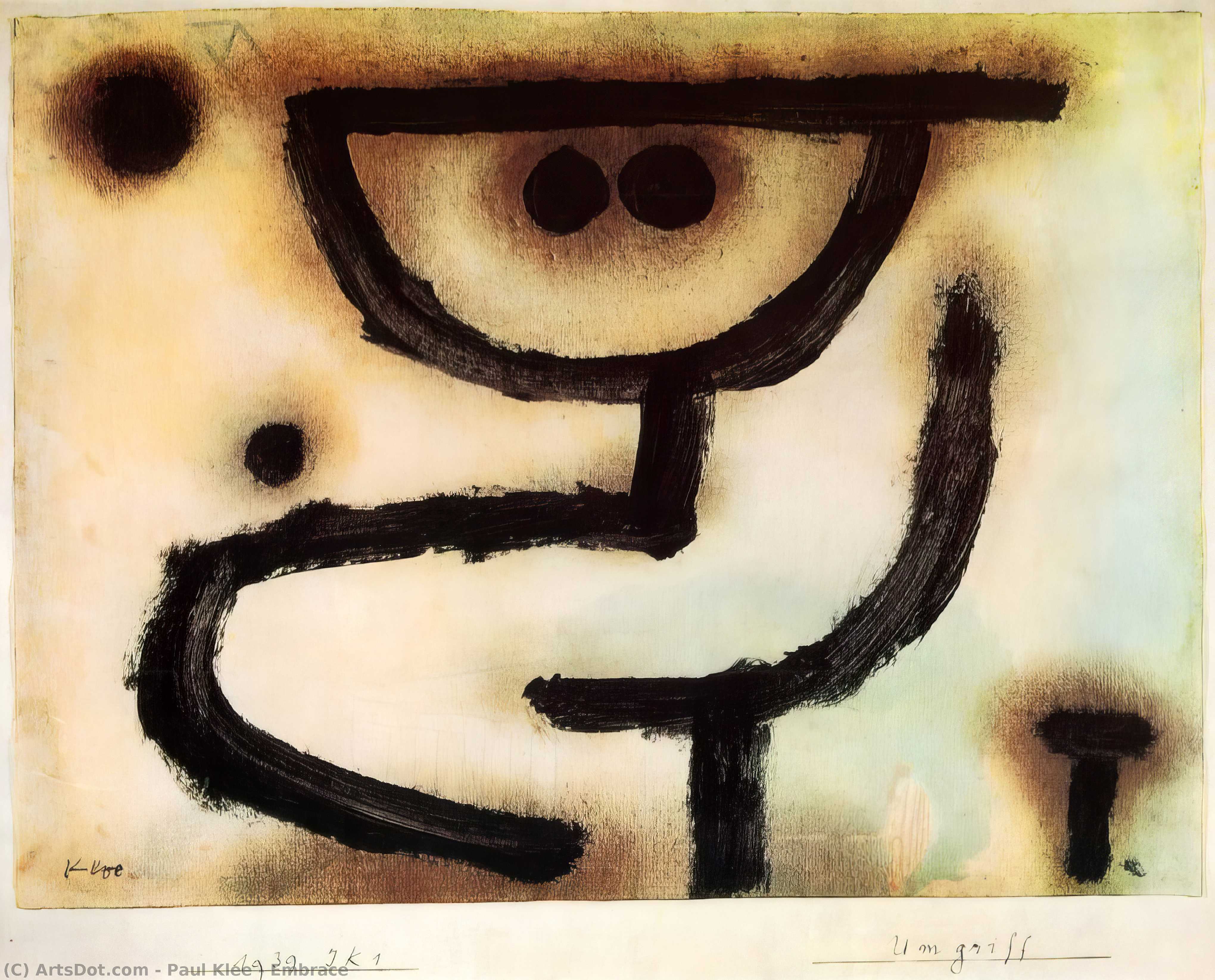 Wikioo.org – L'Encyclopédie des Beaux Arts - Peinture, Oeuvre de Paul Klee - étreinte