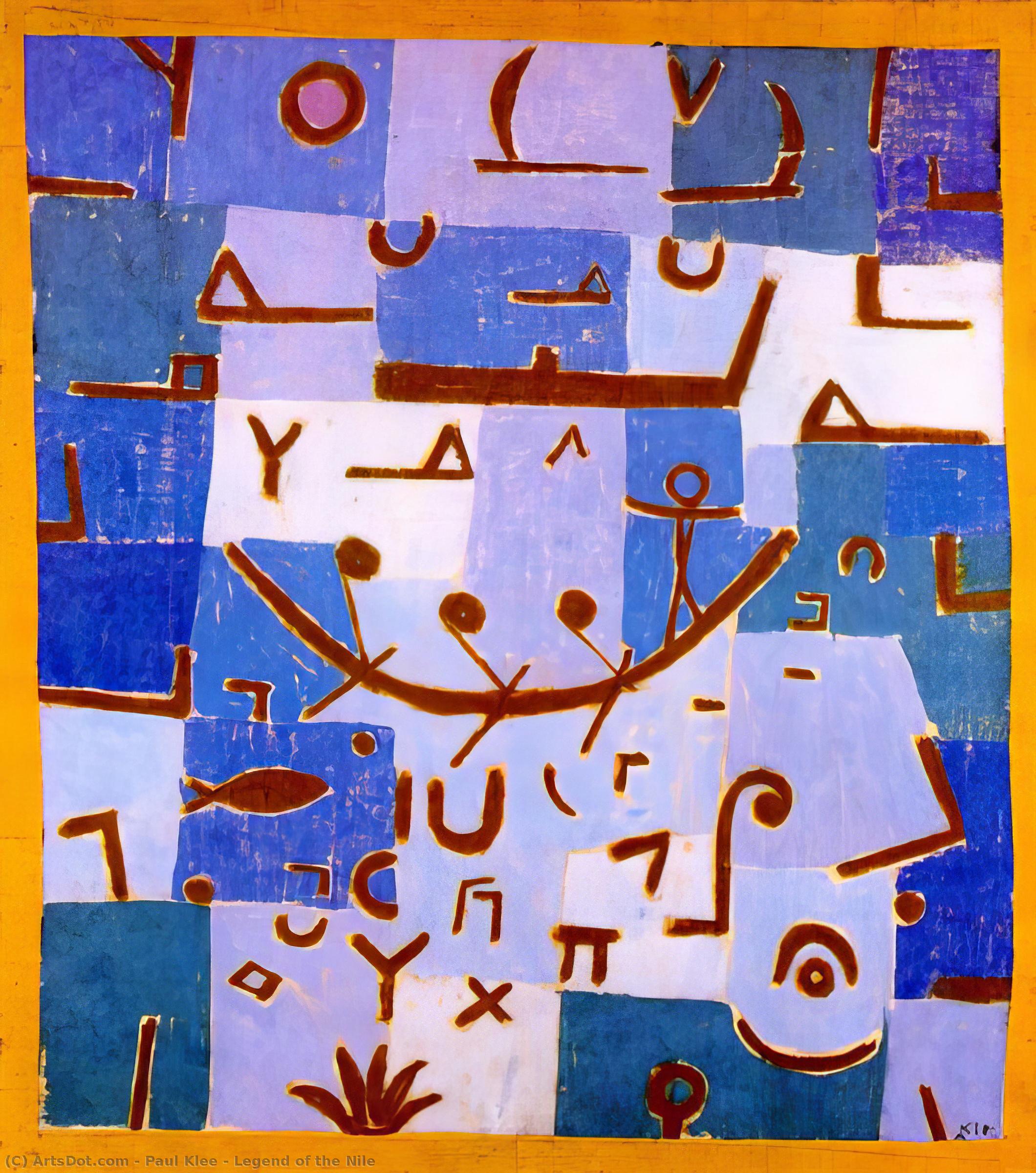 Wikoo.org - موسوعة الفنون الجميلة - اللوحة، العمل الفني Paul Klee - Legend of the Nile