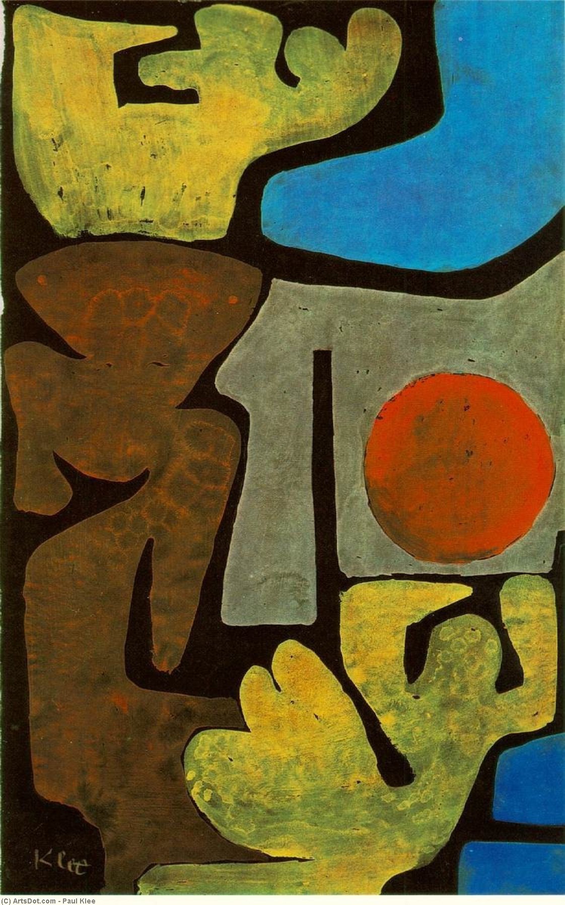 Wikoo.org - موسوعة الفنون الجميلة - اللوحة، العمل الفني Paul Klee - Park of idols