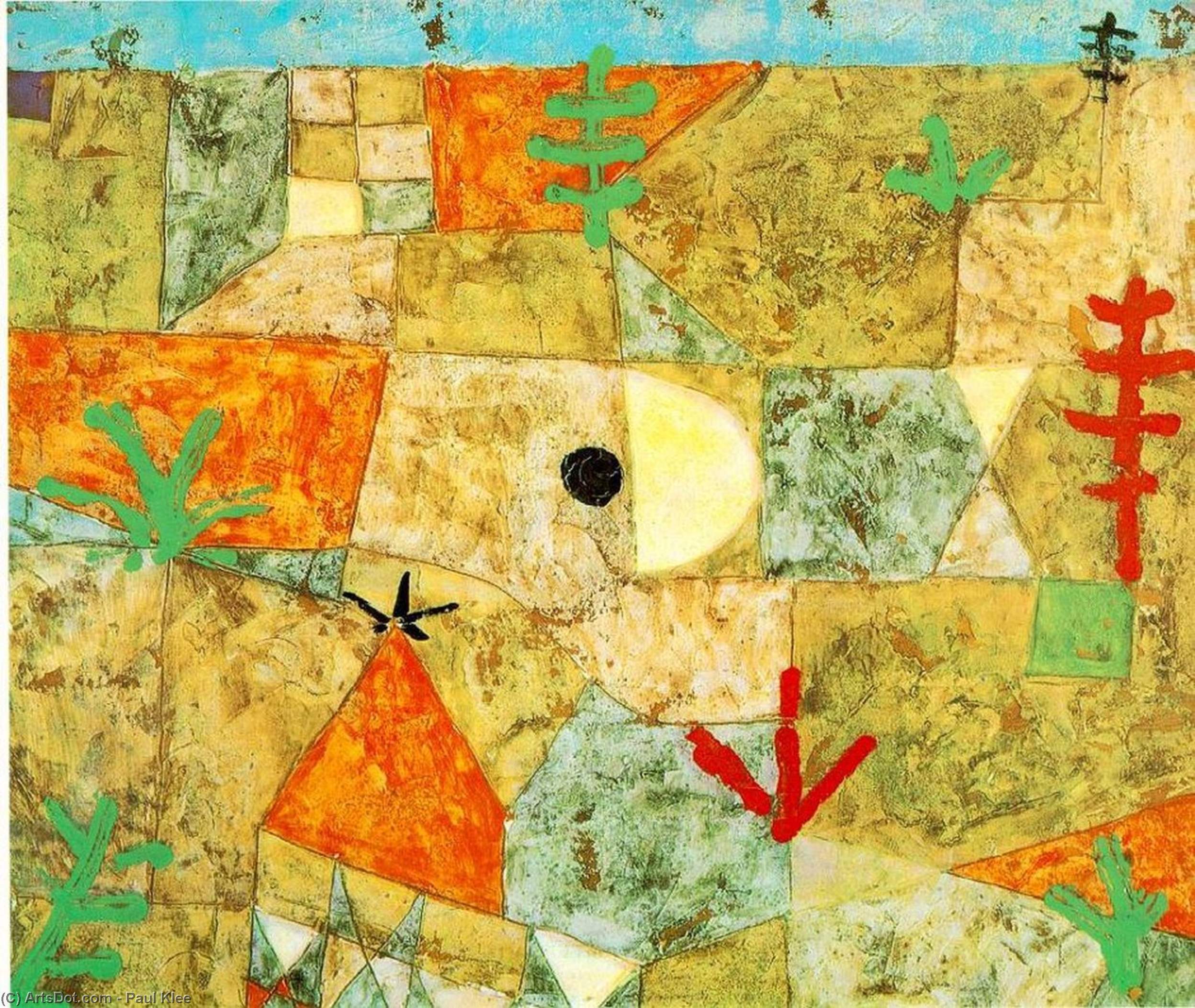 Wikoo.org - موسوعة الفنون الجميلة - اللوحة، العمل الفني Paul Klee - Southern gardens