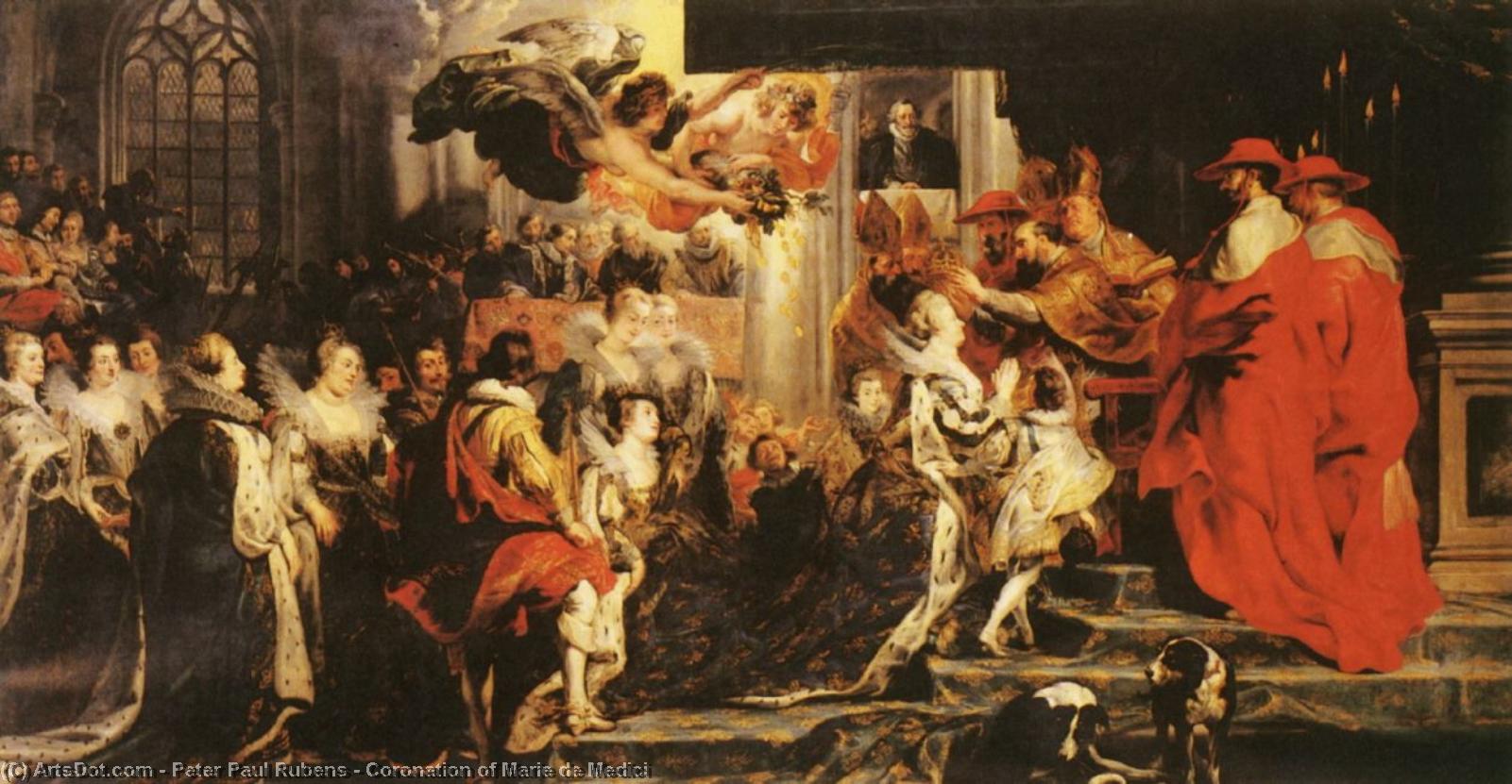 WikiOO.org - Encyclopedia of Fine Arts - Maleri, Artwork Peter Paul Rubens - Coronation of Marie de Medici