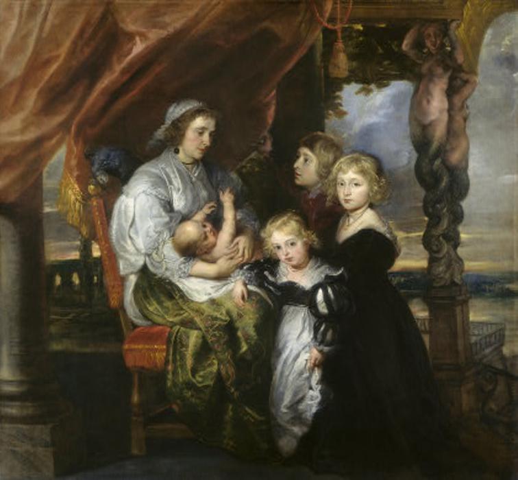 WikiOO.org - Encyclopedia of Fine Arts - Malba, Artwork Peter Paul Rubens - Deborah Kip, Wife of Sir Balthasar Gerbier, and Her Children