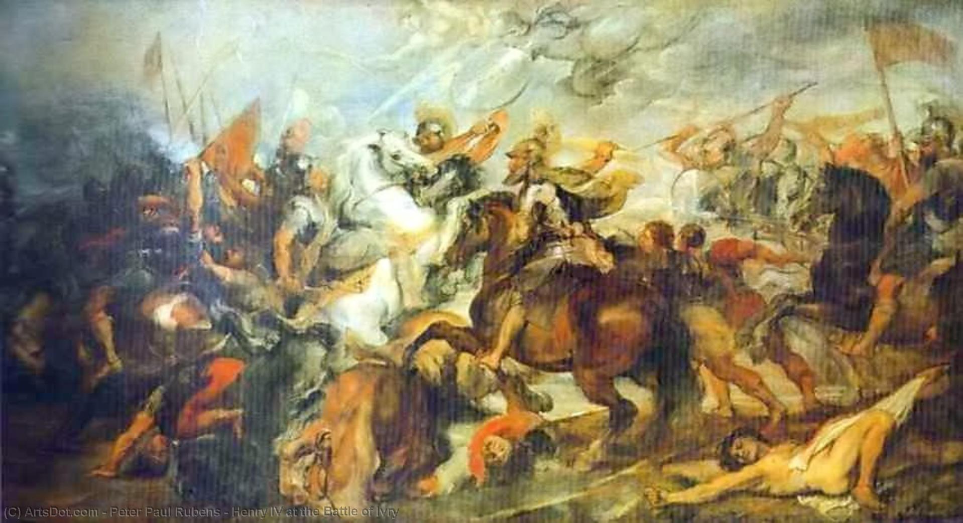 WikiOO.org - Encyclopedia of Fine Arts - Målning, konstverk Peter Paul Rubens - Henry IV at the Battle of Ivry