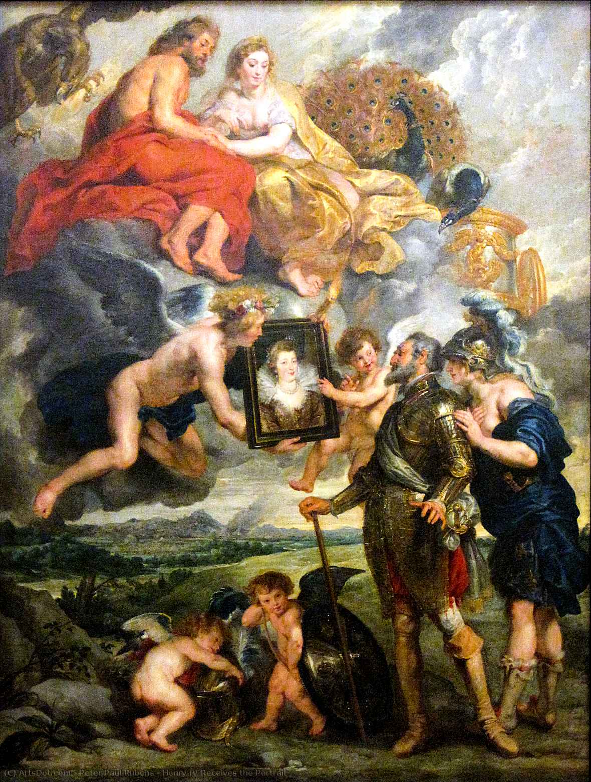 WikiOO.org - Güzel Sanatlar Ansiklopedisi - Resim, Resimler Peter Paul Rubens - Henry IV Receives the Portrait