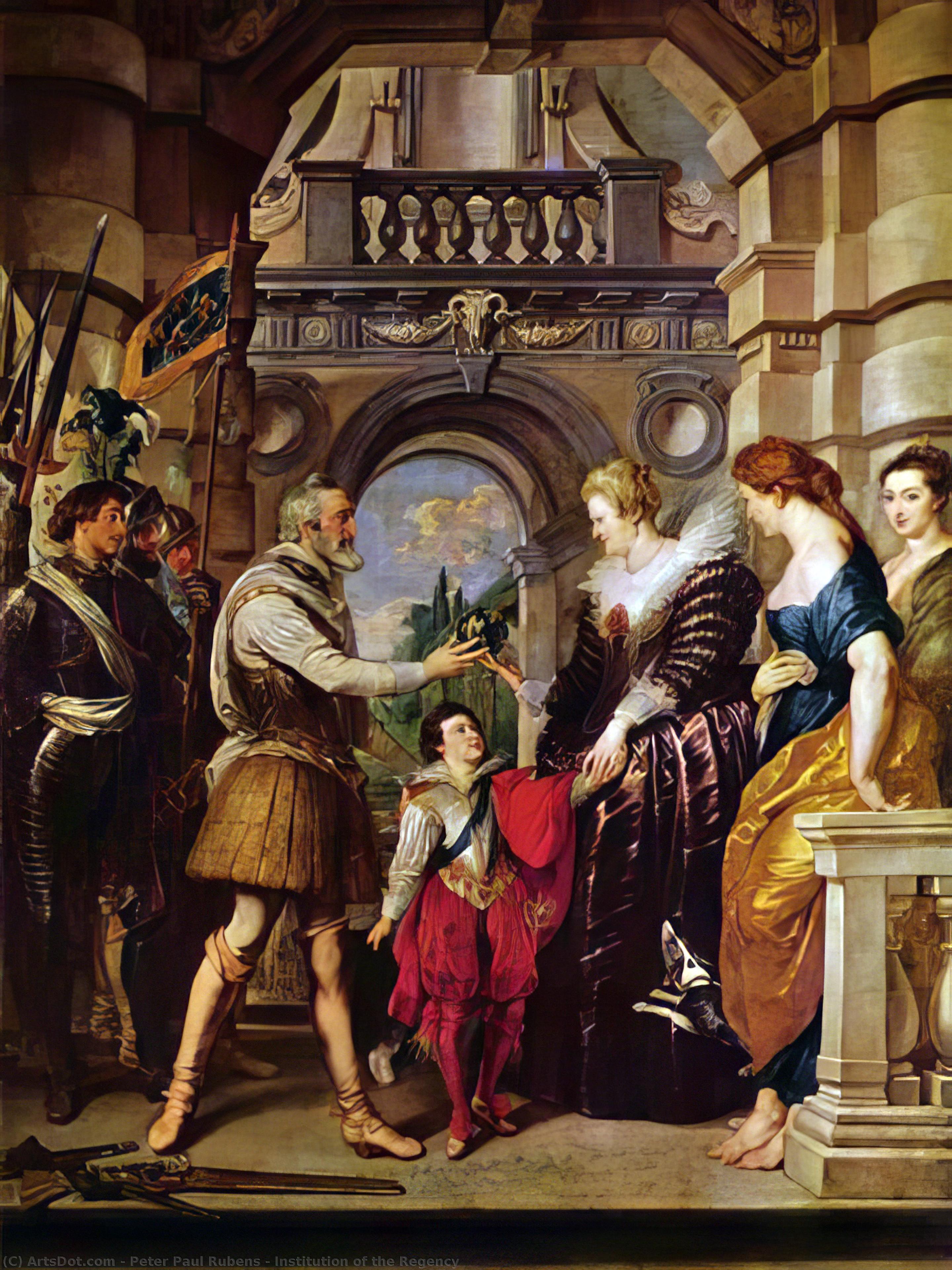 Wikoo.org - موسوعة الفنون الجميلة - اللوحة، العمل الفني Peter Paul Rubens - Institution of the Regency