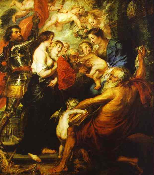 Wikioo.org - The Encyclopedia of Fine Arts - Painting, Artwork by Peter Paul Rubens - Madonna with the Saints