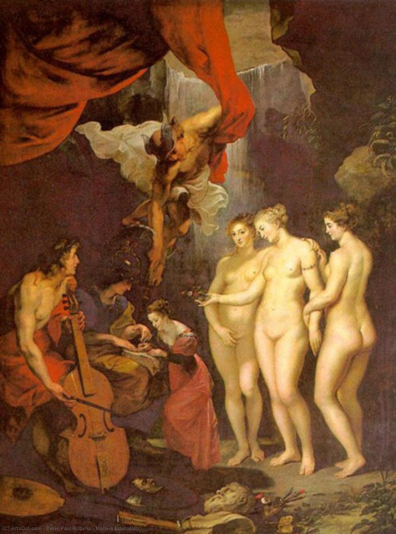 WikiOO.org - Εγκυκλοπαίδεια Καλών Τεχνών - Ζωγραφική, έργα τέχνης Peter Paul Rubens - Marie's Education