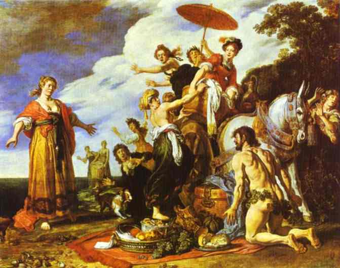 Wikioo.org - Bách khoa toàn thư về mỹ thuật - Vẽ tranh, Tác phẩm nghệ thuật Peter Paul Rubens - Odysseus and Nausicaa