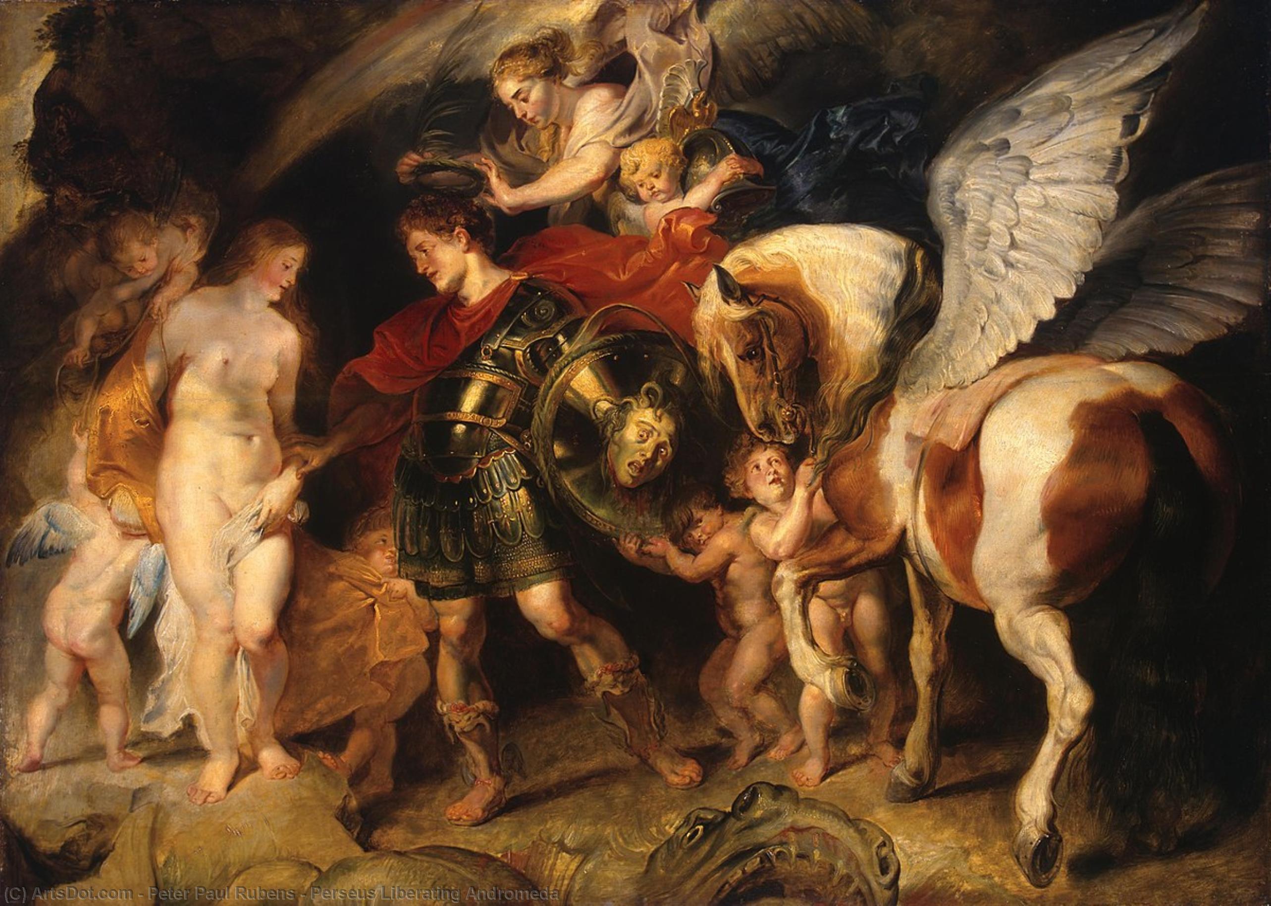 WikiOO.org - Güzel Sanatlar Ansiklopedisi - Resim, Resimler Peter Paul Rubens - Perseus Liberating Andromeda