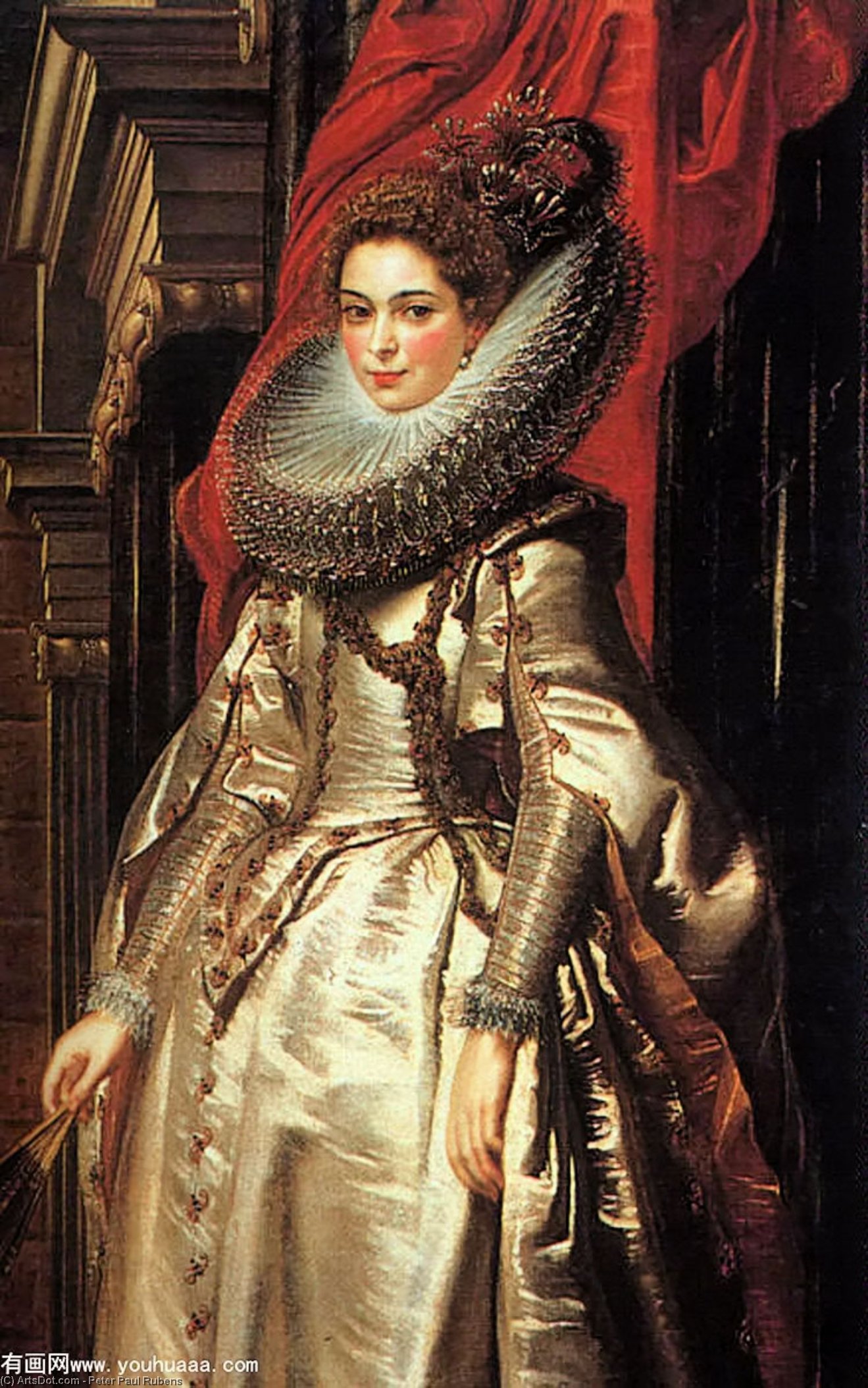 Wikoo.org - موسوعة الفنون الجميلة - اللوحة، العمل الفني Peter Paul Rubens - Portrait of Marchesa Brigida Spinola Doria