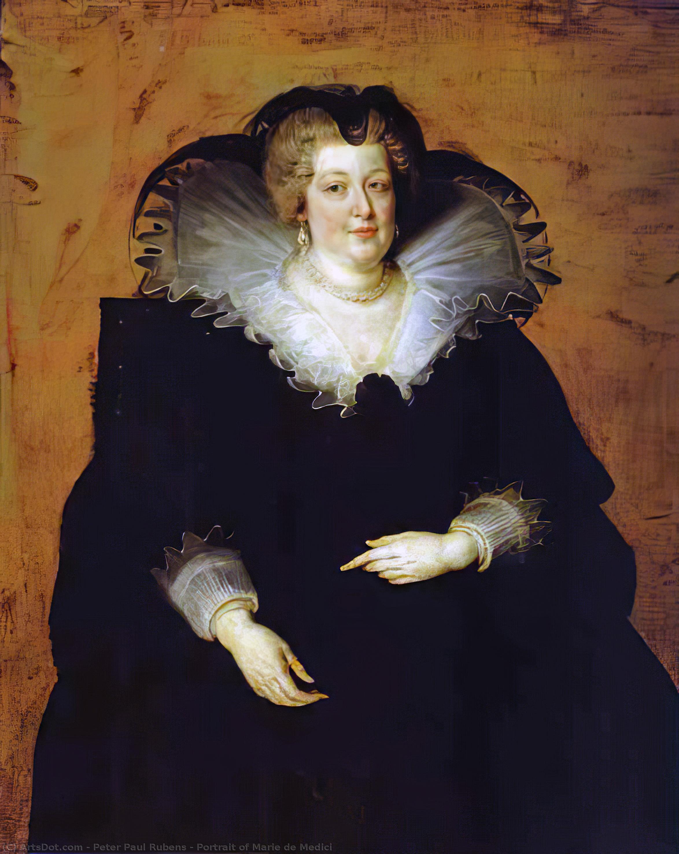 WikiOO.org - دایره المعارف هنرهای زیبا - نقاشی، آثار هنری Peter Paul Rubens - Portrait of Marie de Medici