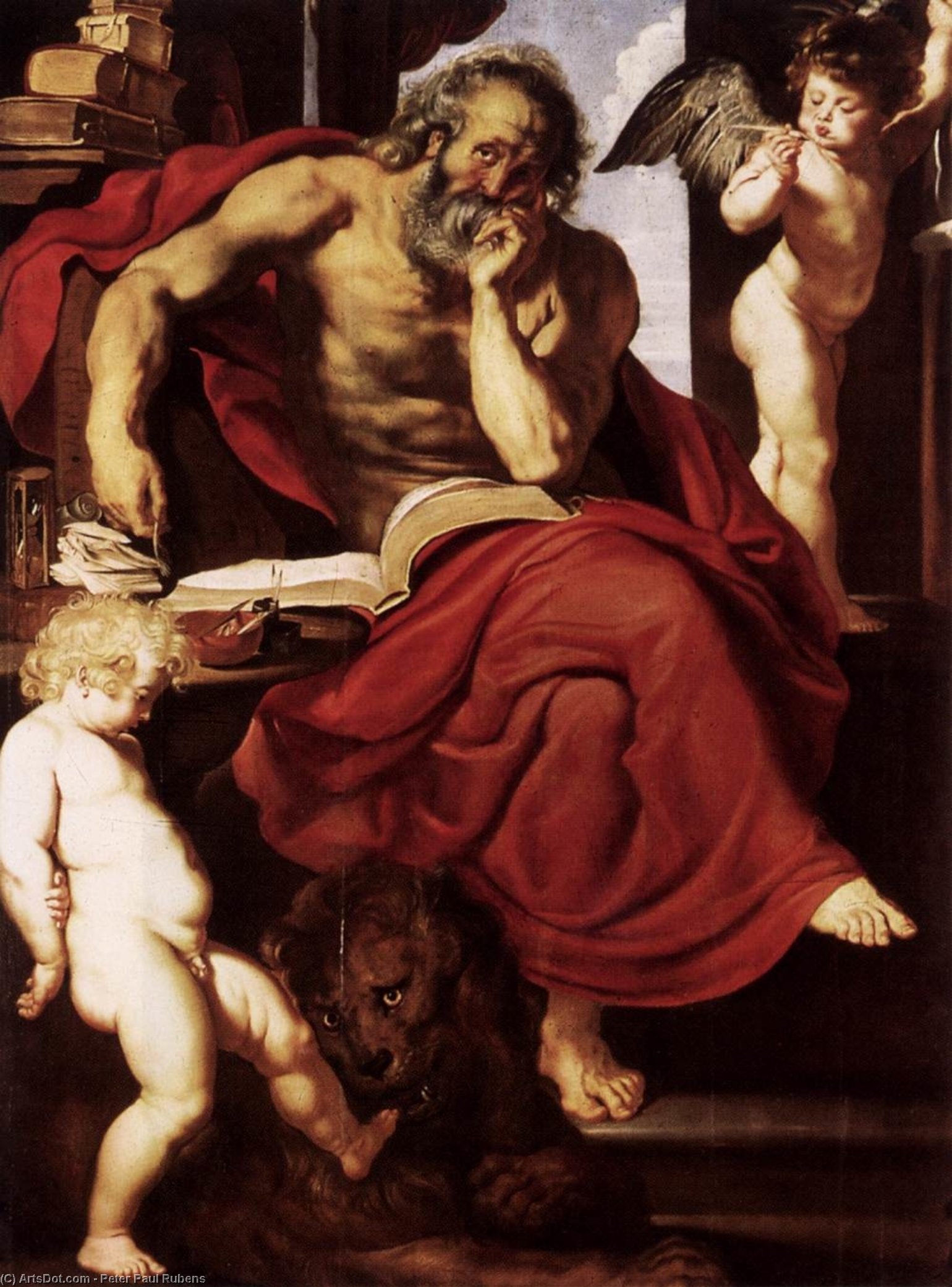 WikiOO.org - Encyclopedia of Fine Arts - Målning, konstverk Peter Paul Rubens - St. Jerome in His Hermitage