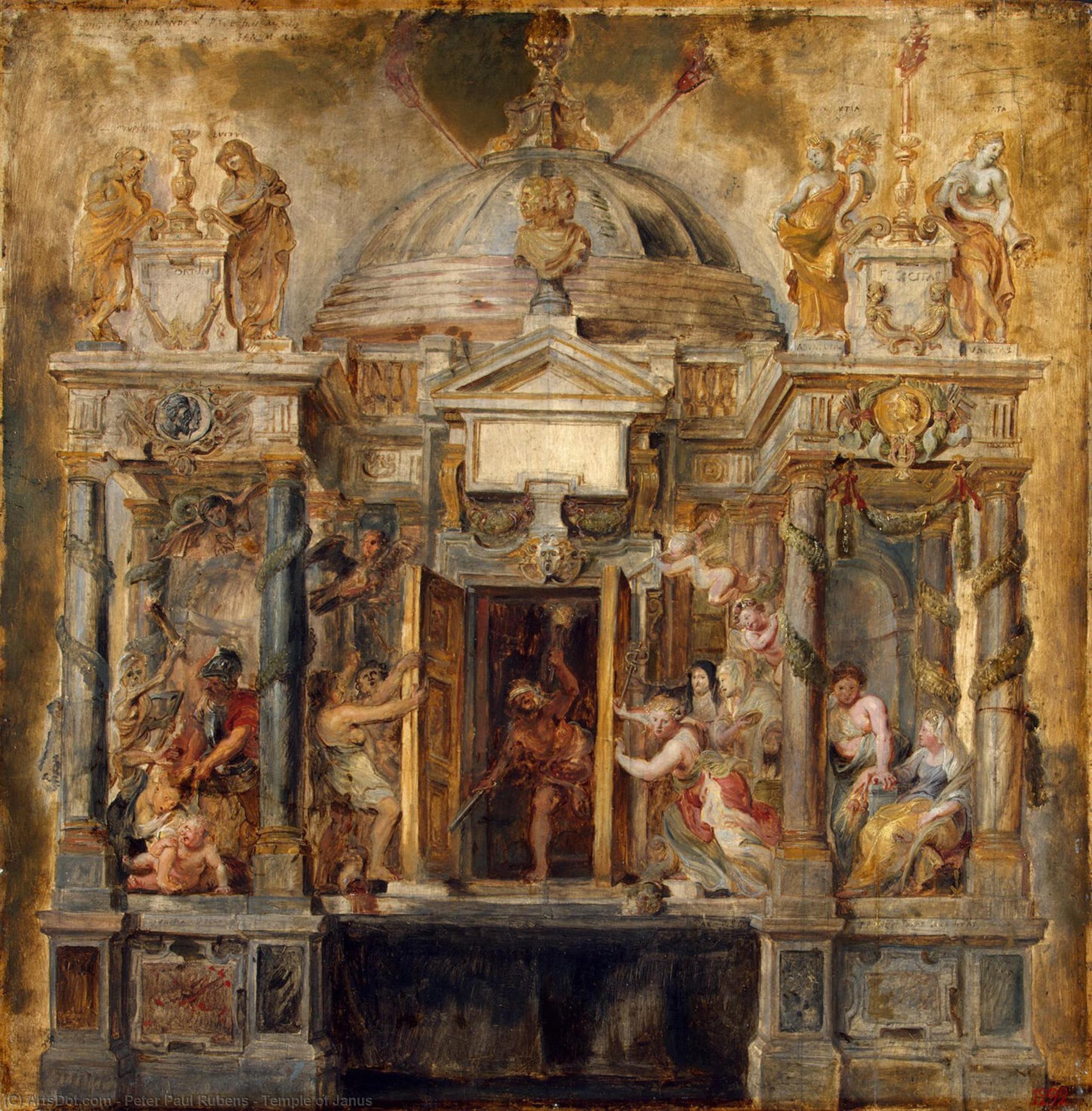 Wikioo.org - สารานุกรมวิจิตรศิลป์ - จิตรกรรม Peter Paul Rubens - Temple of Janus