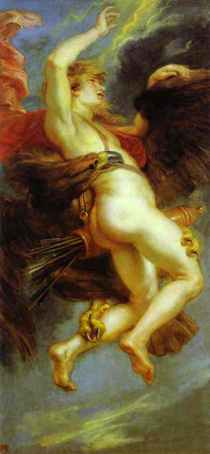 WikiOO.org - Enciclopédia das Belas Artes - Pintura, Arte por Peter Paul Rubens - The Abduction of Ganymede