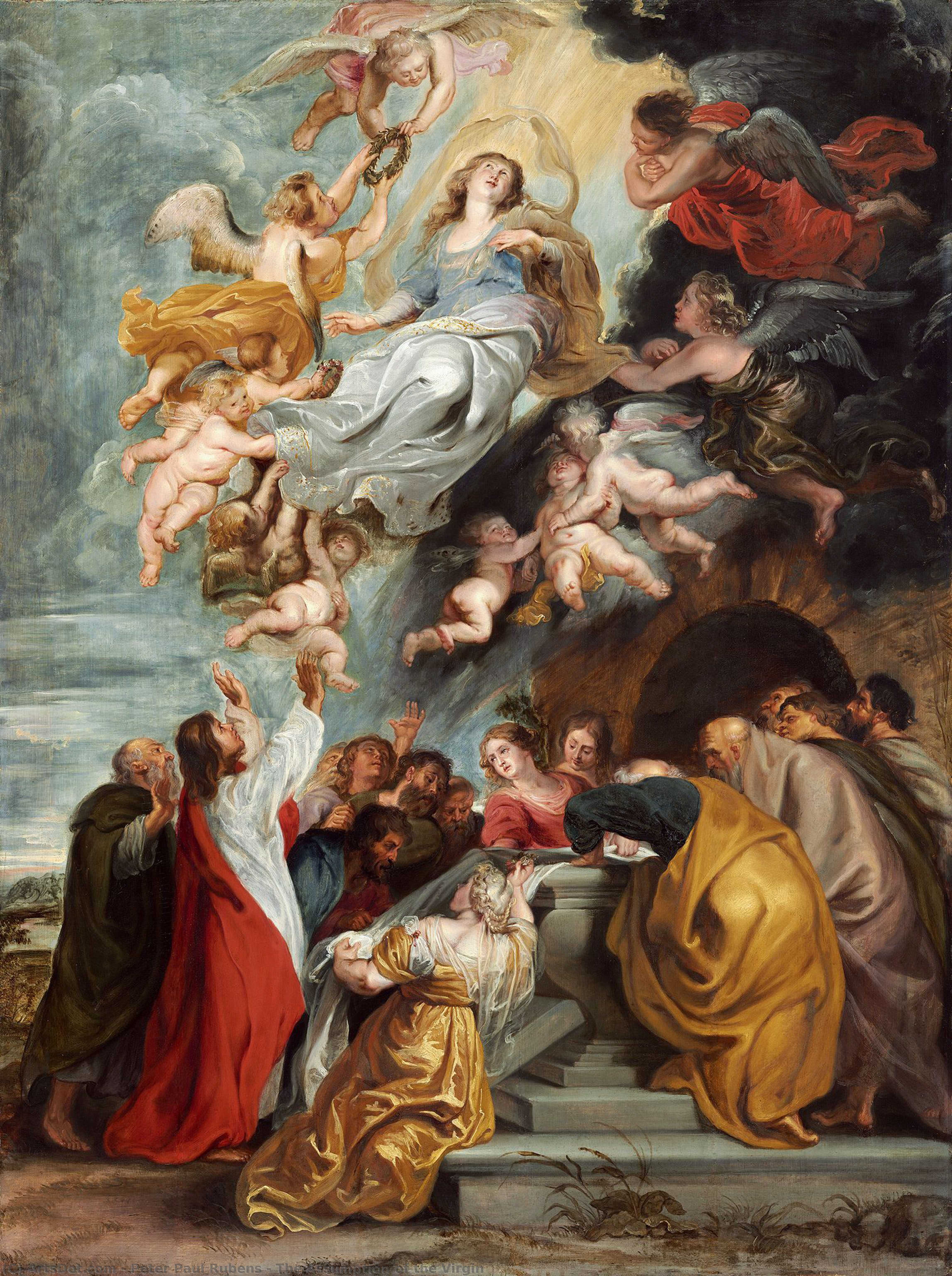 WikiOO.org - Enciklopedija dailės - Tapyba, meno kuriniai Peter Paul Rubens - The Assumption of the Virgin