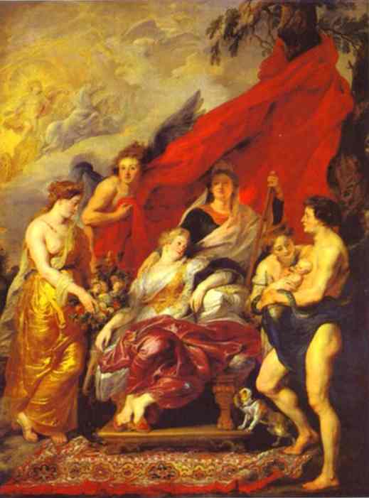 WikiOO.org - Enciklopedija dailės - Tapyba, meno kuriniai Peter Paul Rubens - The Birth of Louis XIII