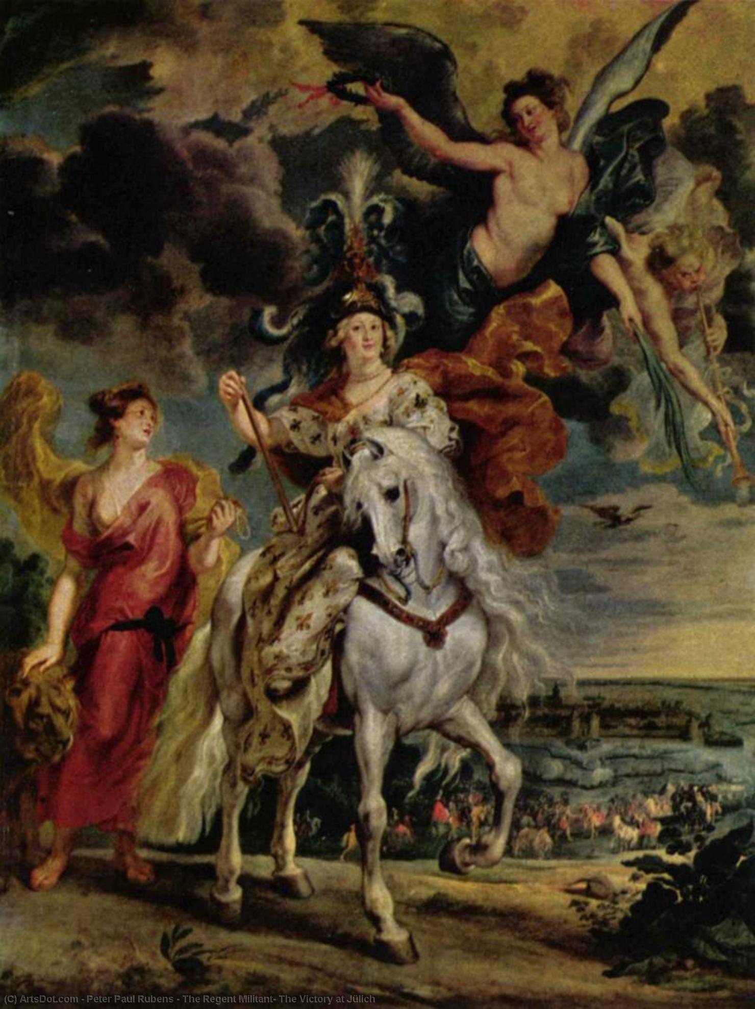 Wikioo.org - The Encyclopedia of Fine Arts - Painting, Artwork by Peter Paul Rubens - The Regent Militant: The Victory at Jülich