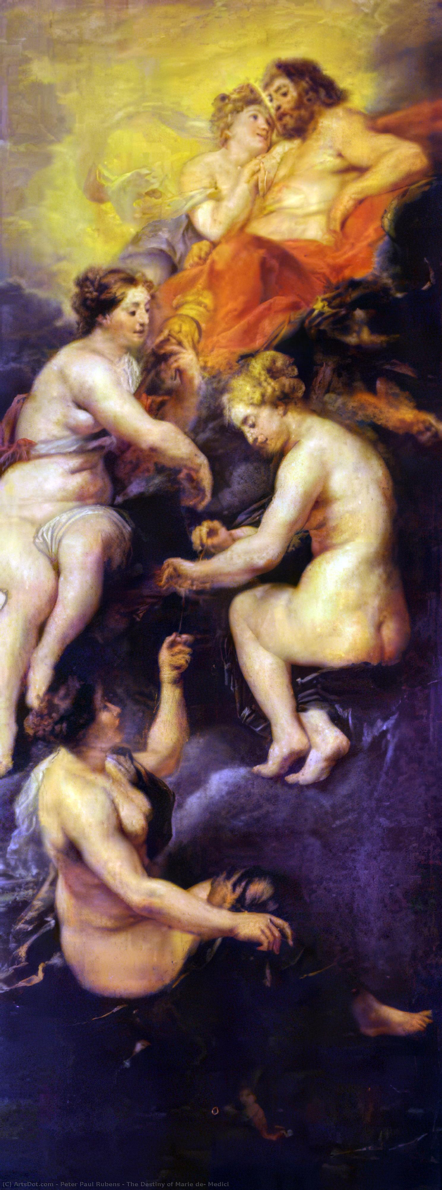 Wikoo.org - موسوعة الفنون الجميلة - اللوحة، العمل الفني Peter Paul Rubens - The Destiny of Marie de' Medici