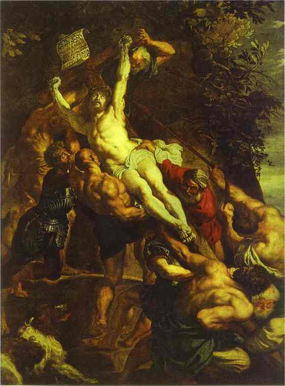 Wikioo.org - The Encyclopedia of Fine Arts - Painting, Artwork by Peter Paul Rubens - The Elevation of the Cross (central part of the triptych)