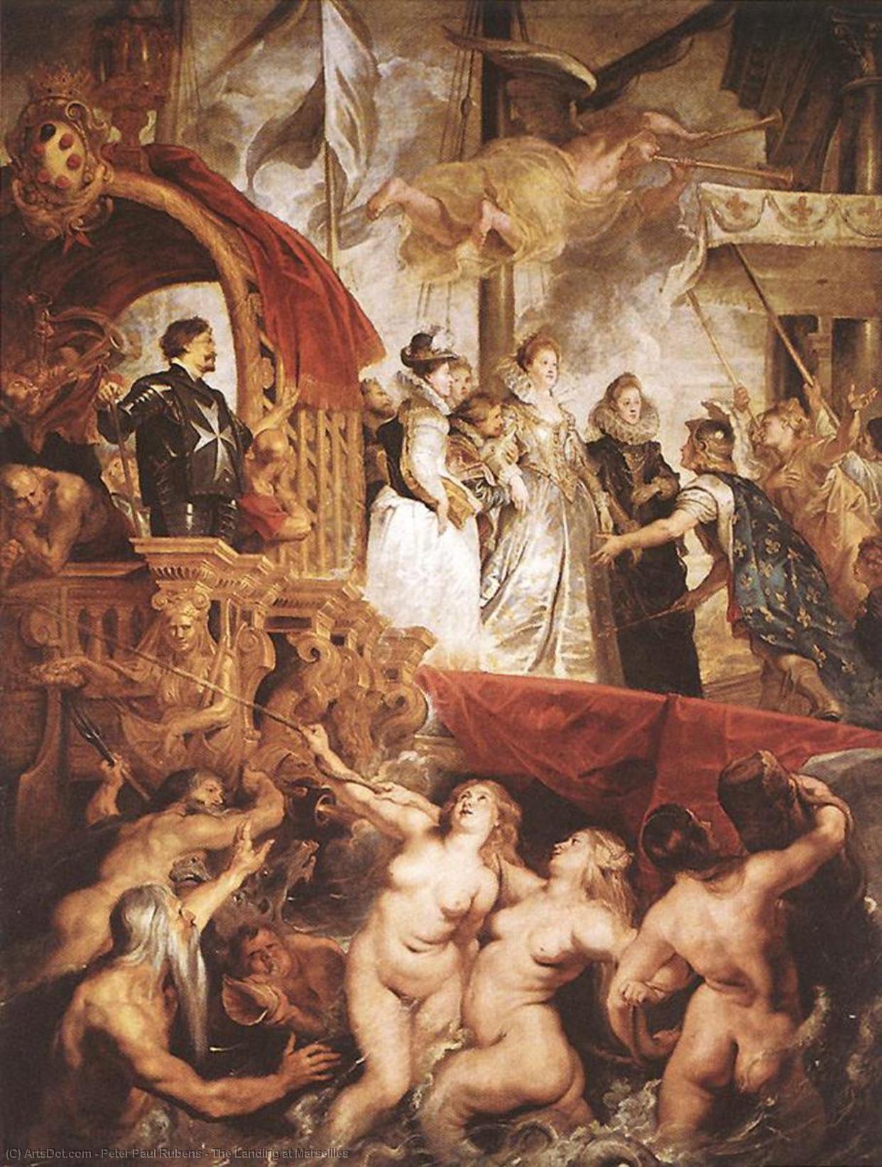 WikiOO.org – 美術百科全書 - 繪畫，作品 Peter Paul Rubens - 马赛降落