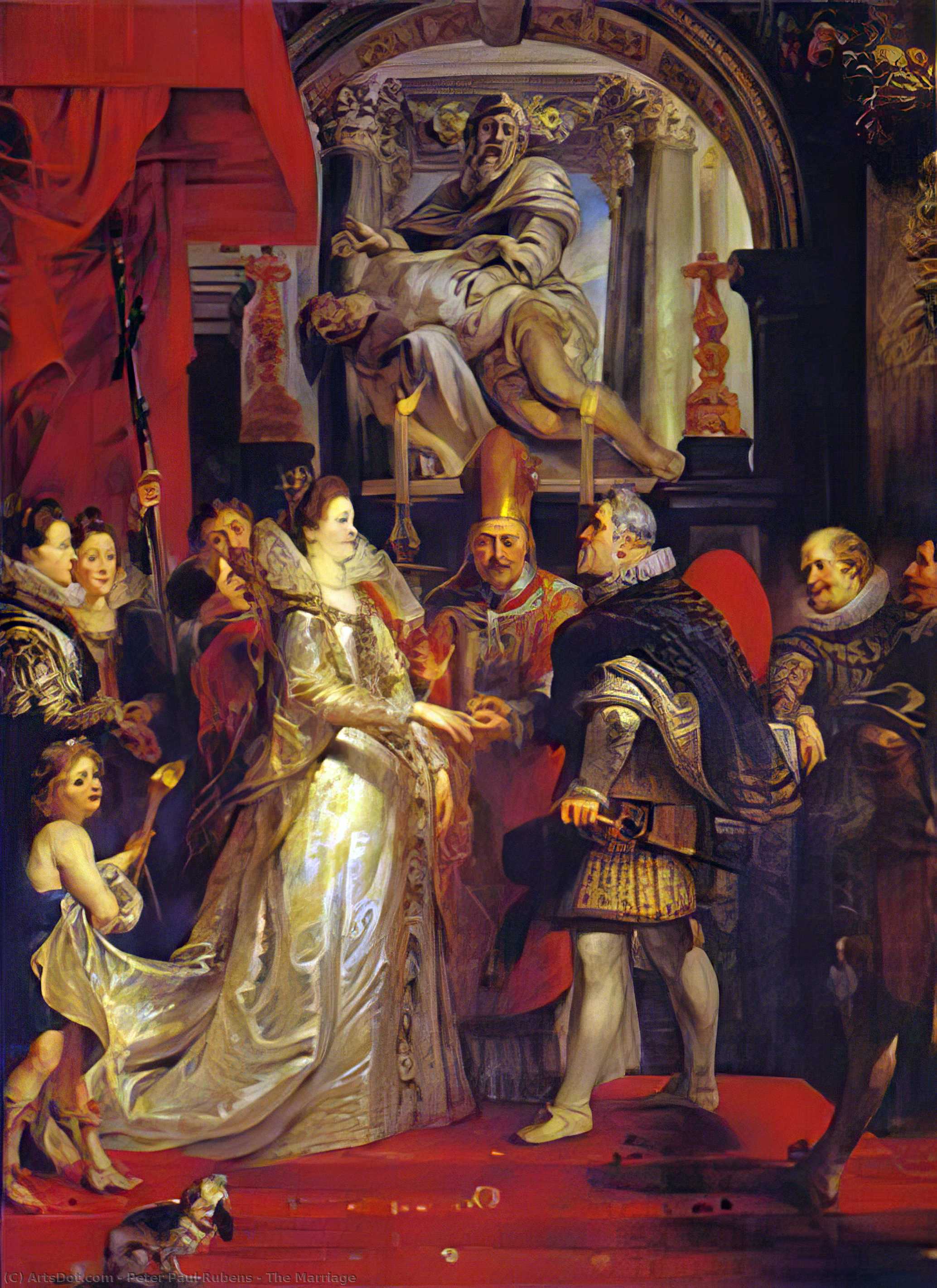 Wikoo.org - موسوعة الفنون الجميلة - اللوحة، العمل الفني Peter Paul Rubens - The Marriage