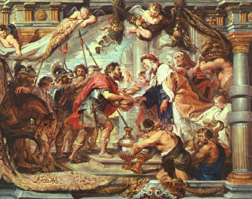 Wikioo.org - The Encyclopedia of Fine Arts - Painting, Artwork by Peter Paul Rubens - The Meeting of Abraham and Melchizedek