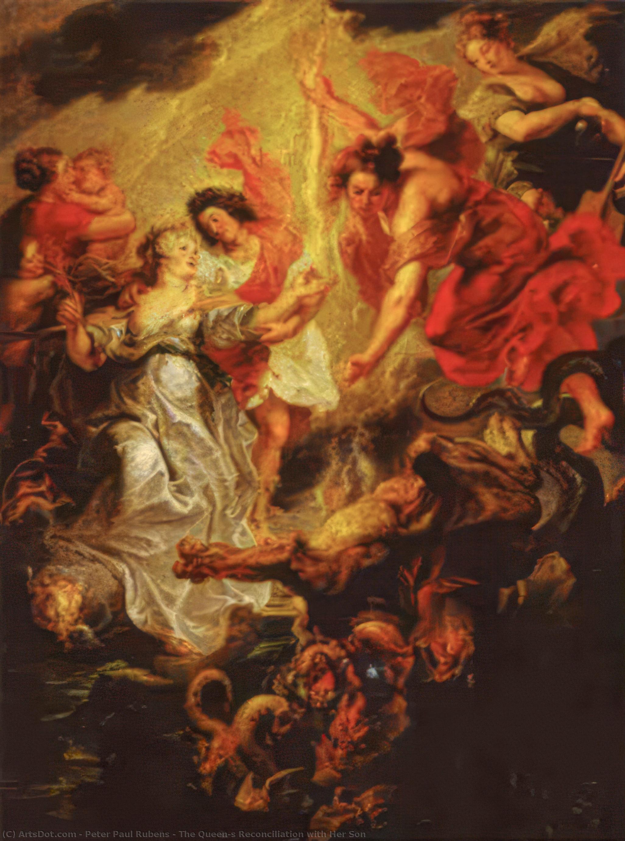 WikiOO.org - Encyclopedia of Fine Arts - Maleri, Artwork Peter Paul Rubens - The Queen's Reconciliation with Her Son
