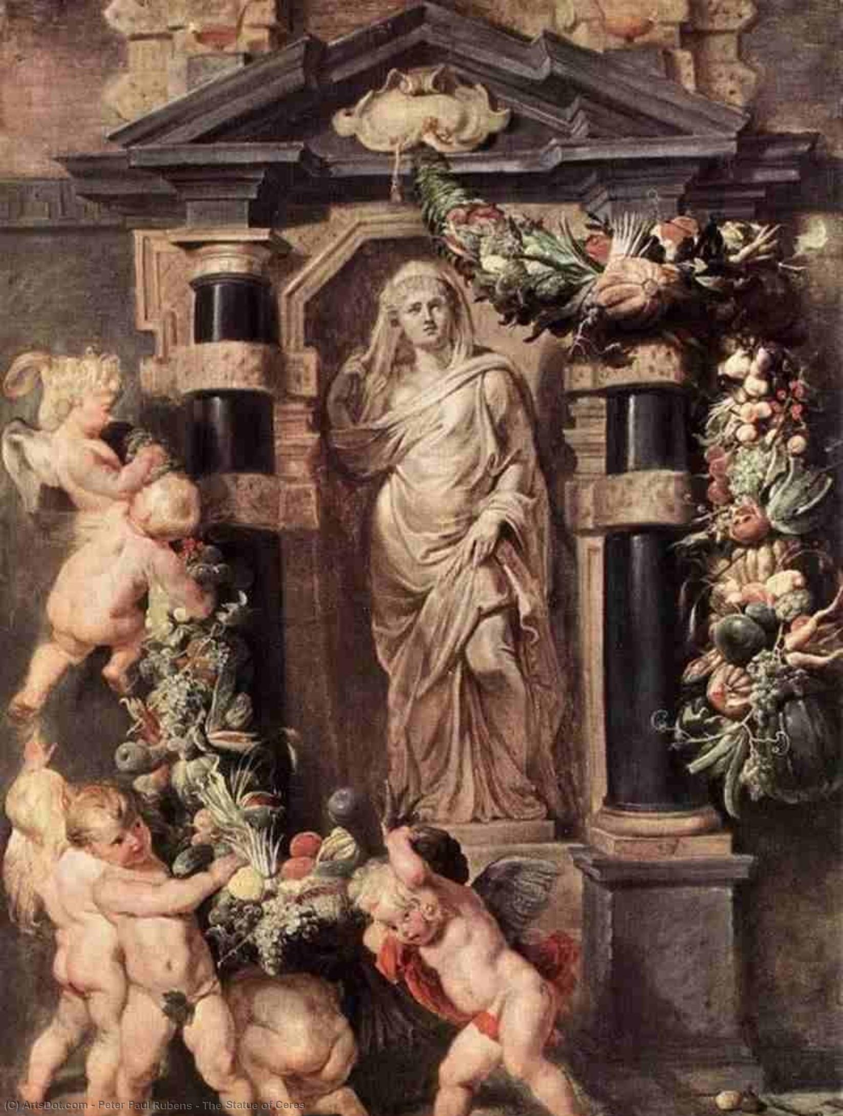 WikiOO.org - Enciklopedija dailės - Tapyba, meno kuriniai Peter Paul Rubens - The Statue of Ceres