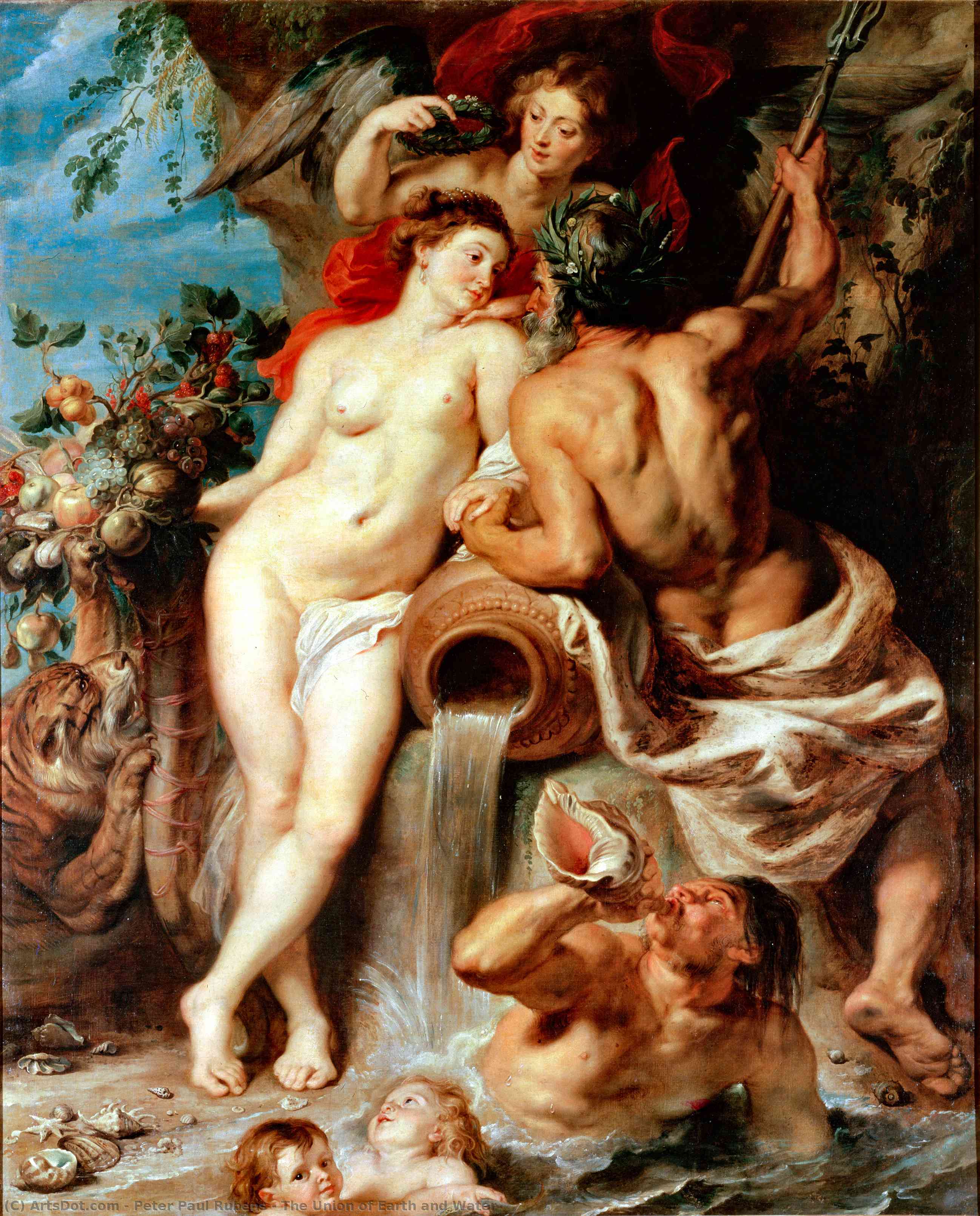 Wikioo.org – L'Enciclopedia delle Belle Arti - Pittura, Opere di Peter Paul Rubens - il unione di terra e acqua