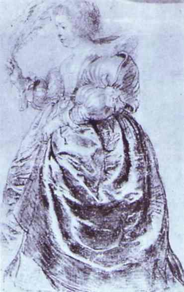 Wikioo.org - Encyklopedia Sztuk Pięknych - Malarstwo, Grafika Peter Paul Rubens - Young Woman with an Ostrich Plum