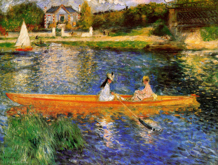 Wikioo.org - สารานุกรมวิจิตรศิลป์ - จิตรกรรม Pierre-Auguste Renoir - Banks of the Seine at Asnieres