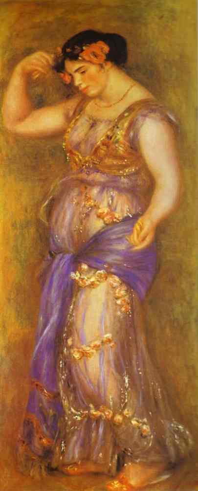 Wikioo.org - The Encyclopedia of Fine Arts - Painting, Artwork by Pierre-Auguste Renoir - Dancer with Castanets (Gabrielle Renard)