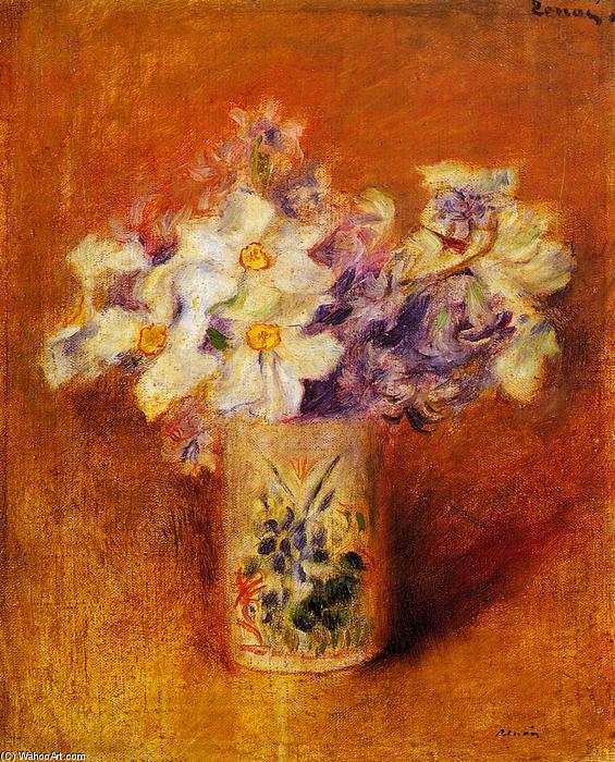 Wikioo.org - Bách khoa toàn thư về mỹ thuật - Vẽ tranh, Tác phẩm nghệ thuật Pierre-Auguste Renoir - Flowers in a Vase