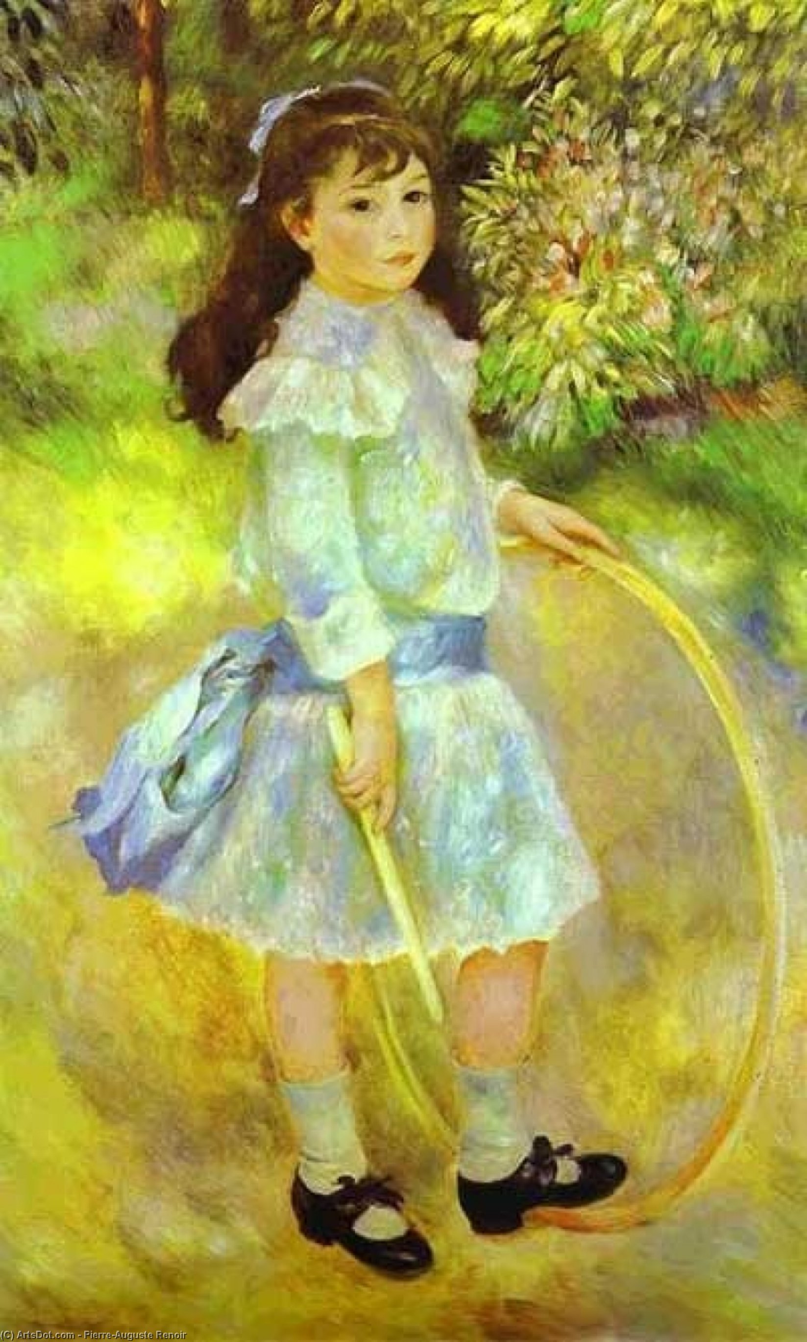 WikiOO.org - Encyclopedia of Fine Arts - Målning, konstverk Pierre-Auguste Renoir - Girl with a Hoop (Marie Goujon)