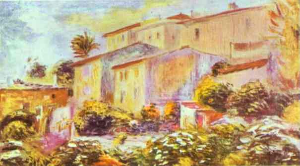 WikiOO.org - Encyclopedia of Fine Arts - Maľba, Artwork Pierre-Auguste Renoir - House at Cagnes