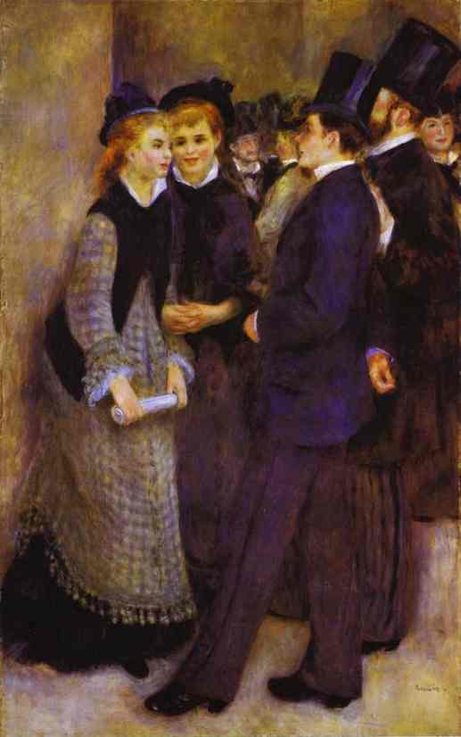 Wikioo.org - The Encyclopedia of Fine Arts - Painting, Artwork by Pierre-Auguste Renoir - La sortie du Conservatoire