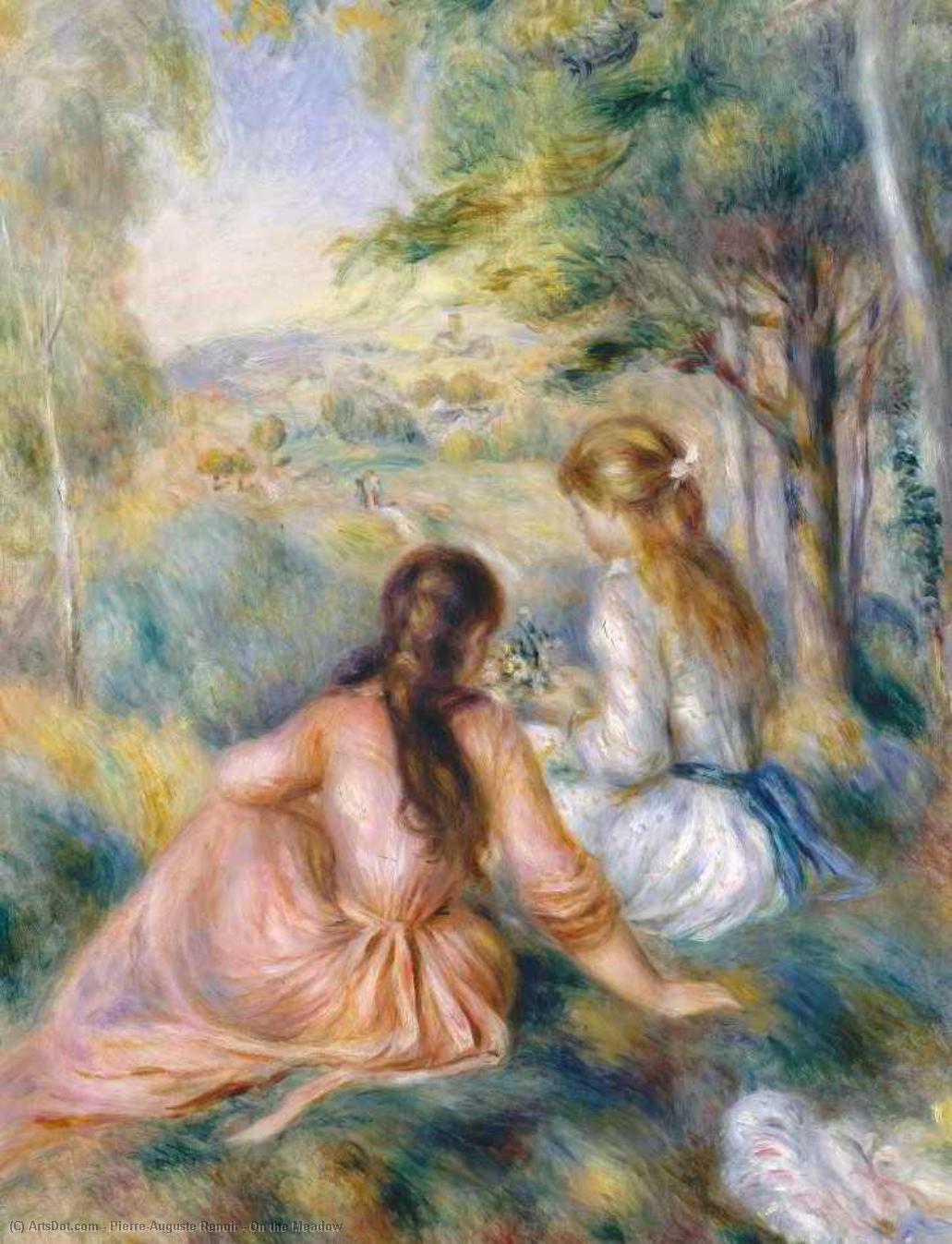 Wikioo.org - The Encyclopedia of Fine Arts - Painting, Artwork by Pierre-Auguste Renoir - On the Meadow