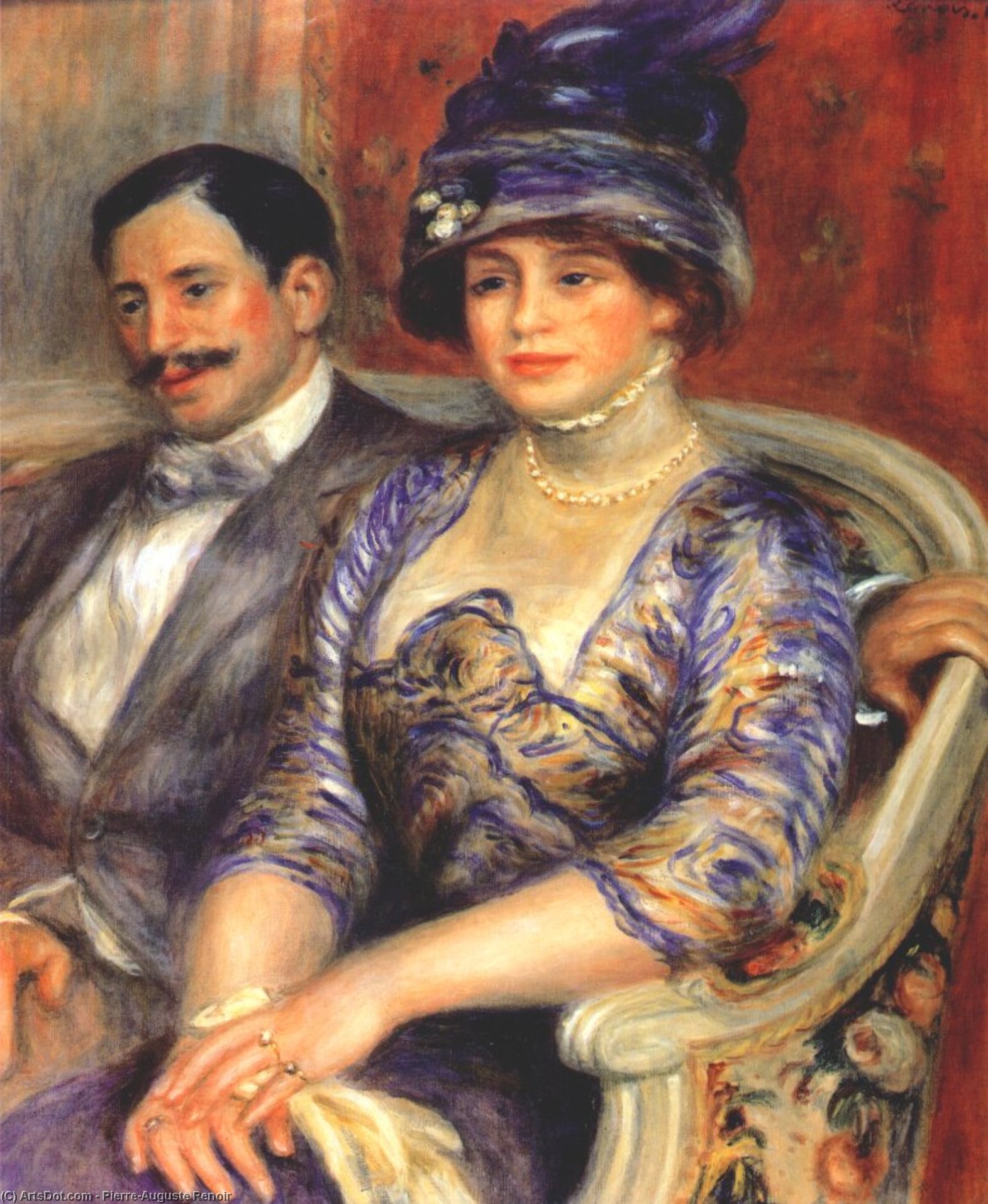Wikioo.org - The Encyclopedia of Fine Arts - Painting, Artwork by Pierre-Auguste Renoir - Portrait of M. and Mme. Bernheim de Villers