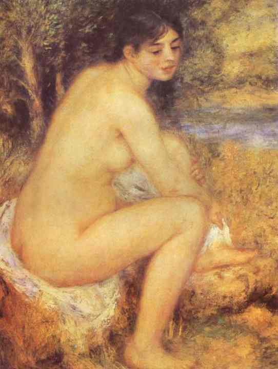 WikiOO.org - Encyclopedia of Fine Arts - Maalaus, taideteos Pierre-Auguste Renoir - Seating Girl