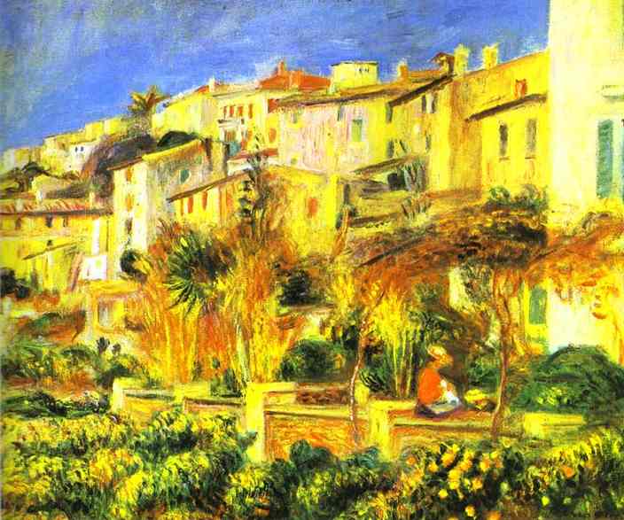 Wikioo.org - The Encyclopedia of Fine Arts - Painting, Artwork by Pierre-Auguste Renoir - Terrace at Cagnes