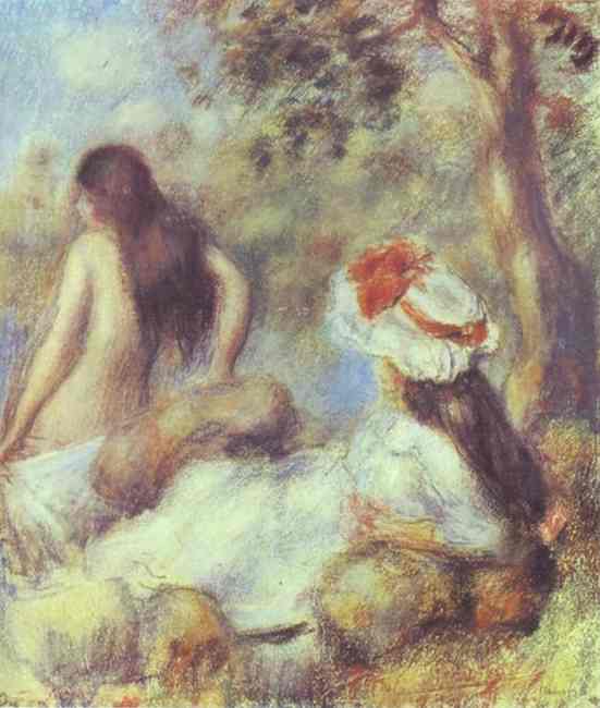 Wikioo.org - Bách khoa toàn thư về mỹ thuật - Vẽ tranh, Tác phẩm nghệ thuật Pierre-Auguste Renoir - The Bathing