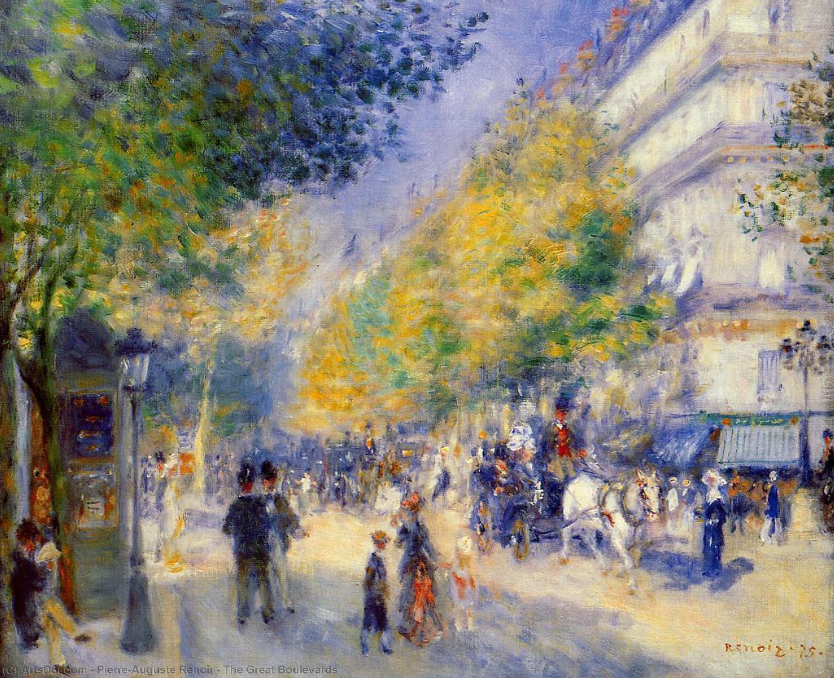 WikiOO.org - Encyclopedia of Fine Arts - Maleri, Artwork Pierre-Auguste Renoir - The Great Boulevards