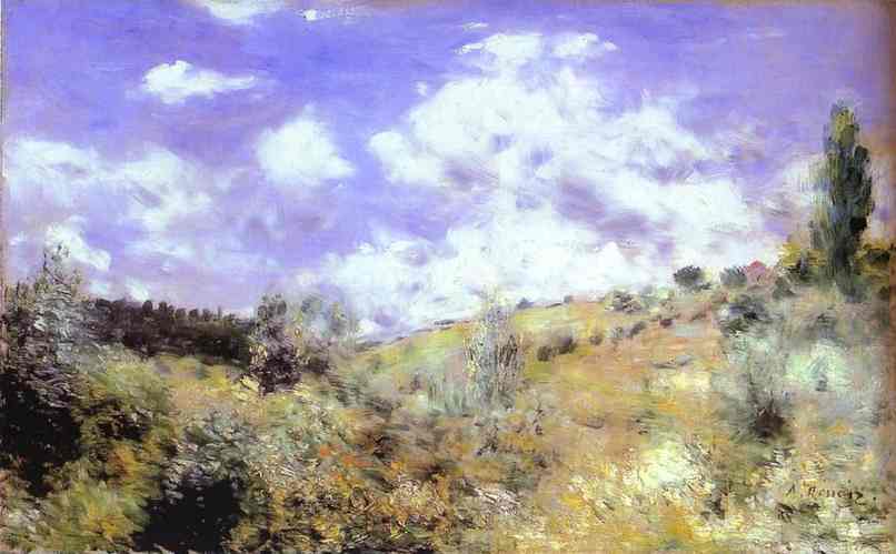 WikiOO.org - Encyclopedia of Fine Arts - Maleri, Artwork Pierre-Auguste Renoir - The Gust of Wind