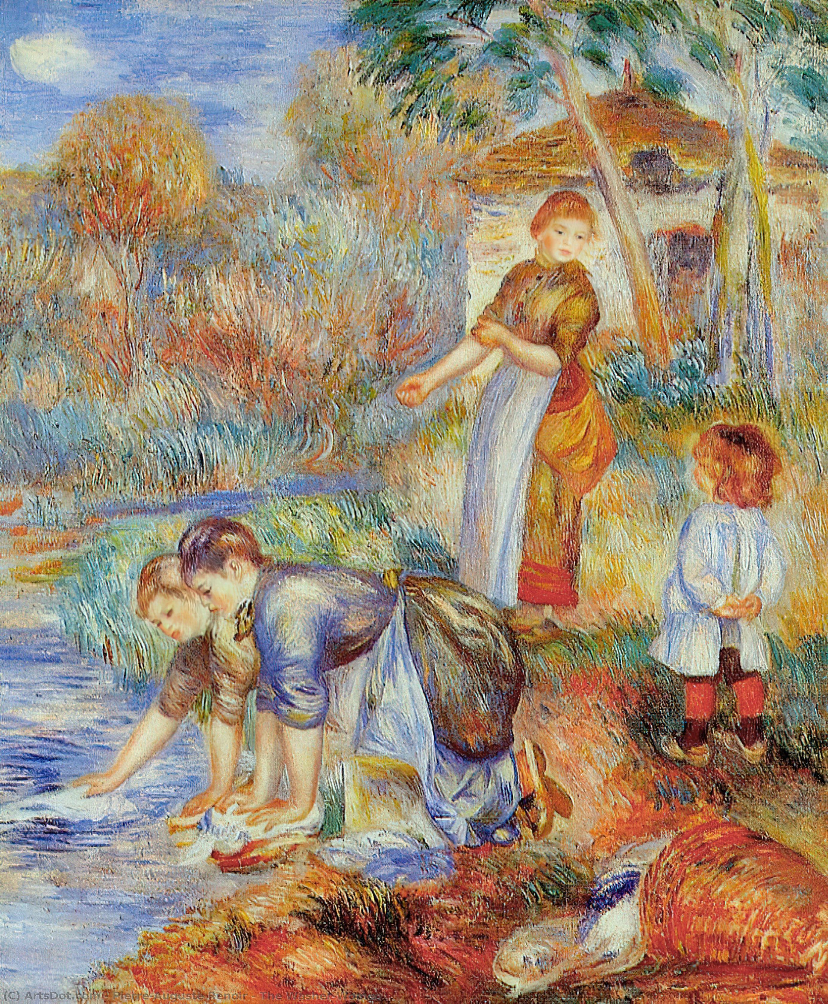 Wikioo.org - สารานุกรมวิจิตรศิลป์ - จิตรกรรม Pierre-Auguste Renoir - The Washer-Women