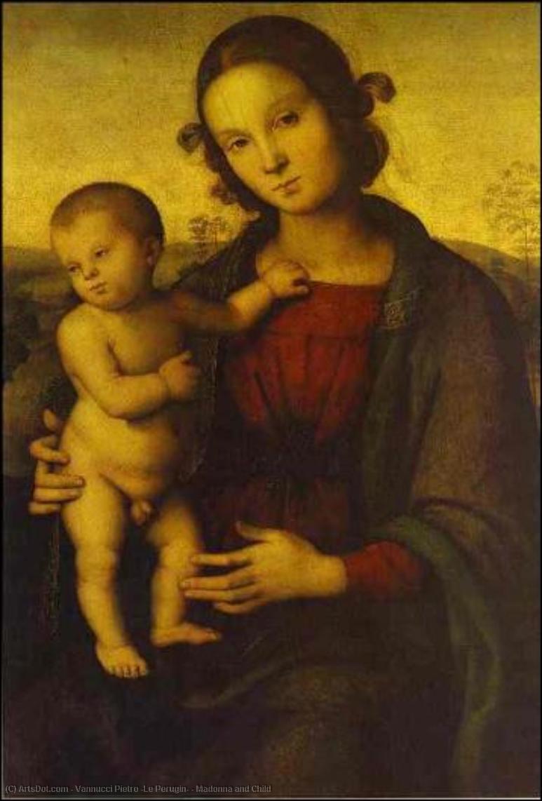 Wikioo.org – La Enciclopedia de las Bellas Artes - Pintura, Obras de arte de Vannucci Pietro (Le Perugin) - Madonna y el Niño