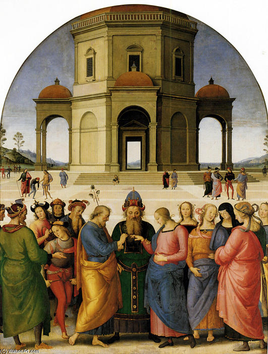 Wikioo.org – L'Enciclopedia delle Belle Arti - Pittura, Opere di Vannucci Pietro (Le Perugin) - Sposalizio della Vergine
