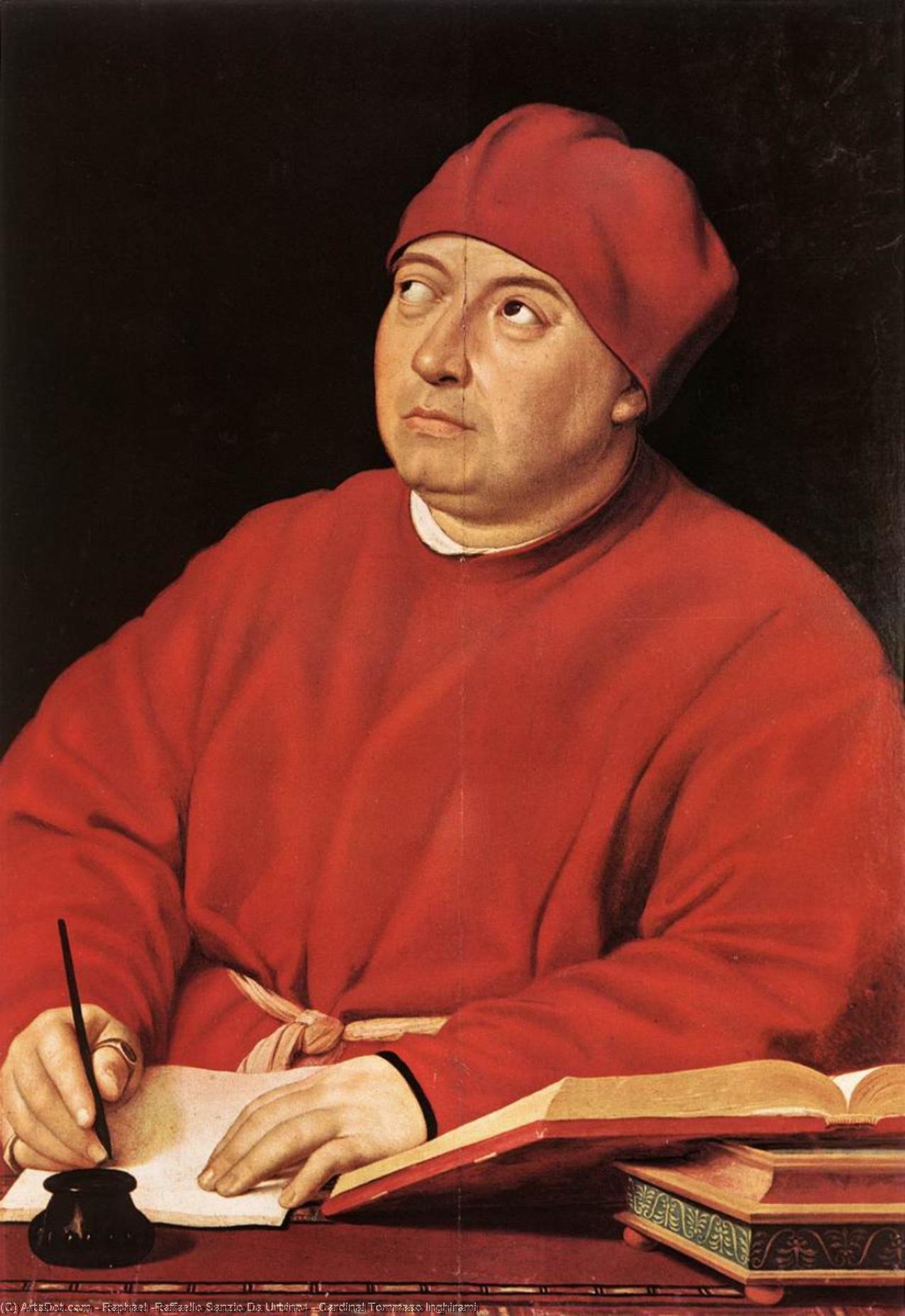 WikiOO.org - Encyclopedia of Fine Arts - Festés, Grafika Raphael (Raffaello Sanzio Da Urbino) - Cardinal Tommaso Inghirami