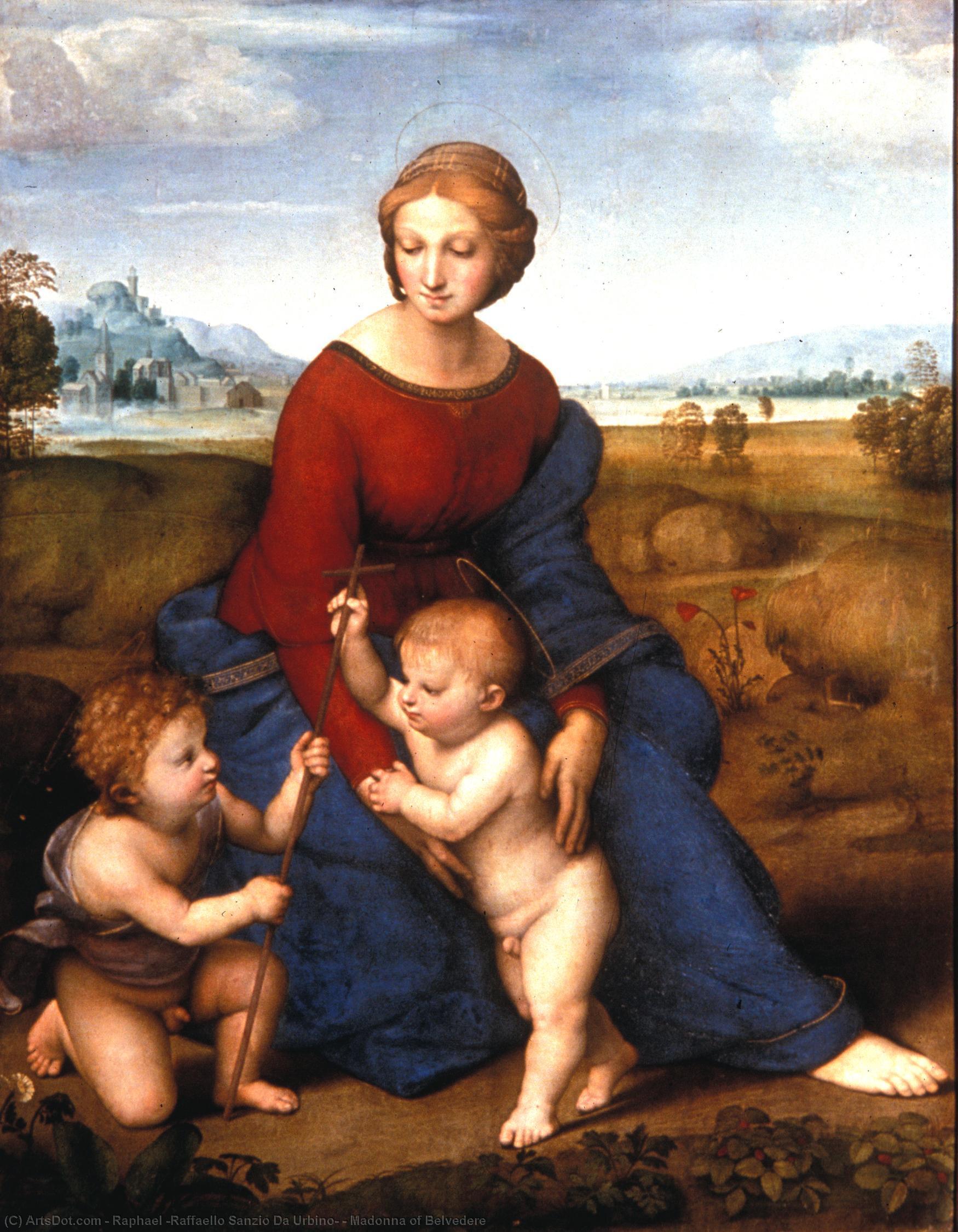 WikiOO.org - Encyclopedia of Fine Arts - Målning, konstverk Raphael (Raffaello Sanzio Da Urbino) - Madonna of Belvedere