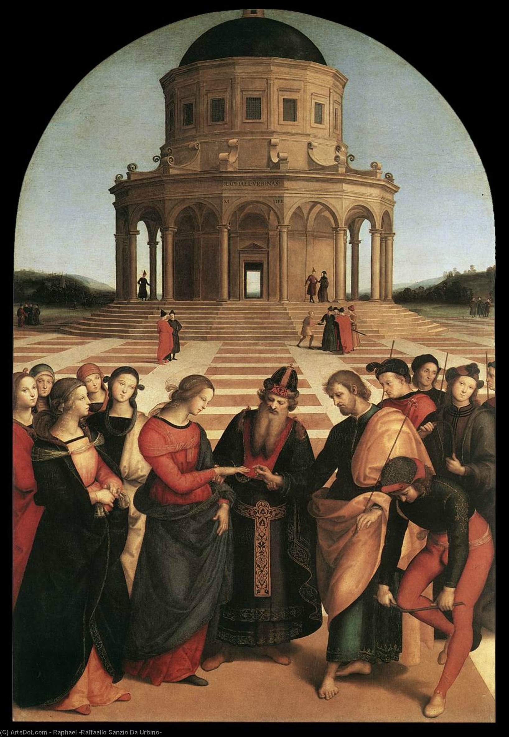 WikiOO.org - Encyclopedia of Fine Arts - Maleri, Artwork Raphael (Raffaello Sanzio Da Urbino) - Spozalizio