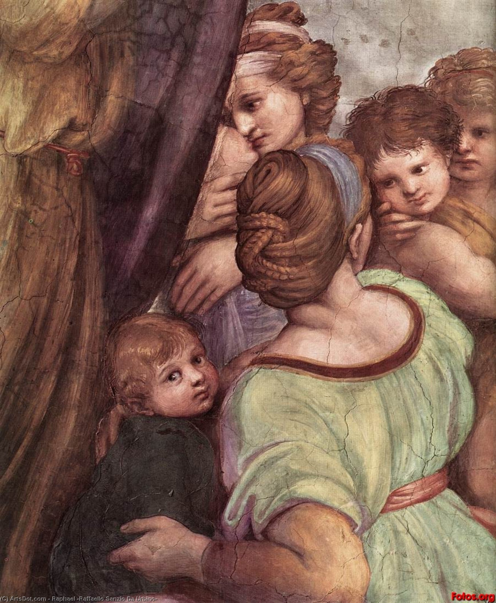 WikiOO.org - Εγκυκλοπαίδεια Καλών Τεχνών - Ζωγραφική, έργα τέχνης Raphael (Raffaello Sanzio Da Urbino) - Stanze Vaticane - The Mass at Bolsena (detail) [03]